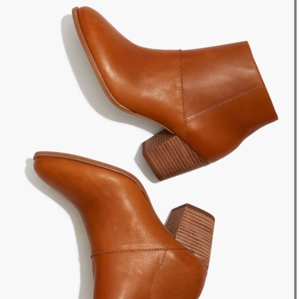 Madewell Rosie Ankle Boot, English Saddle, size 7